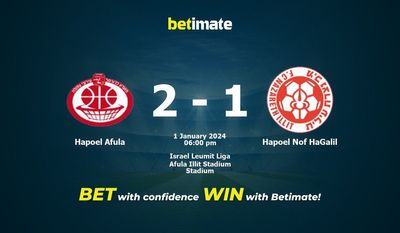 Hapoel Afula vs Hapoel Nof HaGalil Forudsigelse, odds og væddemål 01/01/2024