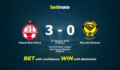 Hapoel Beer Sheva vs Maccabi Netanya Forudsigelse, odds og væddemål 02/11/2024