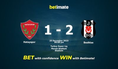 Hatayspor vs Besiktas Forudsigelse, odds og væddemål 25/12/2023