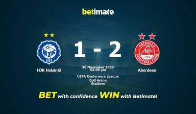HJK Helsinki vs Aberdeen forudsigelse, odds og væddemål 30/11/2023