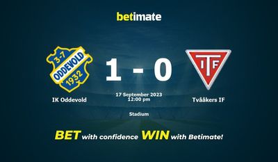 IK Oddevold vs Tvååkers IF Forudsigelser, odds og væddemål 17/09/2023