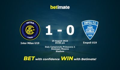 Inter Milan U19 vs Empoli U19 Forudsigelse, odds og væddemål 25/08/2023