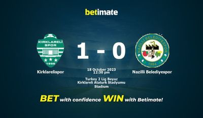 Kirklarelispor vs Nazilli Belediyespor Forudsigelse, odds og væddemål 18/10/2023