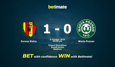 Korona Kielce vs Warta Poznan Forudsigelse, odds og væddemål 10/06/2023
