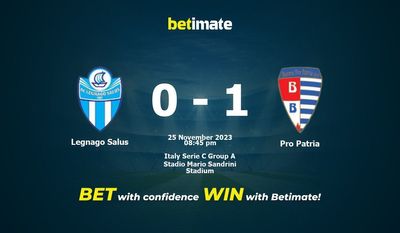 Legnago Salus vs Pro Patria Forudsigelse, odds og væddemål 25/11/2023