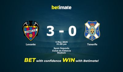 Levante vs Tenerife Forudsigelse, Odds & Spiltips 05/04/2025