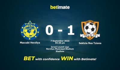 Maccabi Herzliya vs Sektzia Nes Tziona Forudsigelse, odds og væddemål 09/07/2023