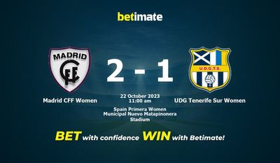 Madrid CFF Kvinder vs UDG Tenerife Sur Kvinder Forudsigelse, odds og væddemål 22/10/2023