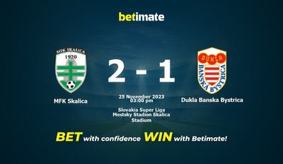 MFK Skalica vs Dukla Banska Bystrica Forudsigelse, odds og væddemål 25/11/2023