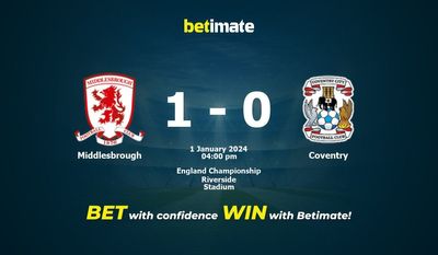 Middlesbrough vs Coventry Forudsigelse, odds og væddemål 01/01/2024