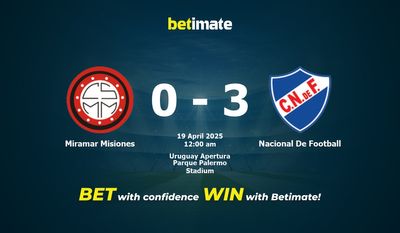 Miramar Misiones vs Nacional De Football Forudsigelse, odds og væddemål 18/04/2025