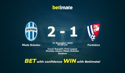 Mlada Boleslav vs Pardubice Forudsigelse, odds og væddemål 11/11/2023