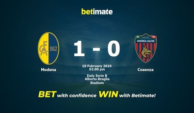 Modena vs Cosenza Forudsigelse, odds og væddemål 02/10/2024