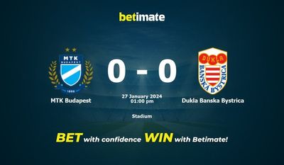 MTK Budapest vs Dukla Banska Bystrica Forudsigelse, odds og væddemål 27/01/2024