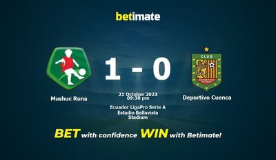 Mushuc Runa vs Deportivo Cuenca Forudsigelse, odds og væddemål 21/10/2023