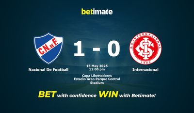 Nacional De Football vs Internacional Forudsigelser, odds og væddemål 15/05/2025