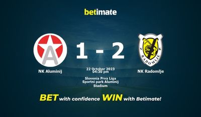 NK Aluminij vs NK Radomlje Forudsigelse, odds og væddemål 22/10/2023