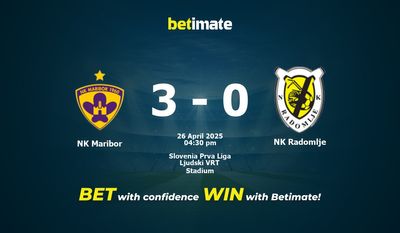NK Maribor vs NK Radomlje forudsigelse, odds og væddemål 26/04/2025