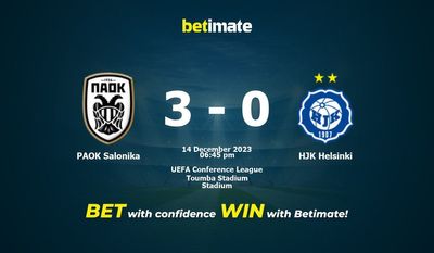 PAOK Salonika vs HJK Helsinki Forudsigelse, odds og væddemål 14/12/2023