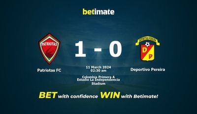 Patriotas FC vs Deportivo Pereira Forudsigelse, odds og væddemål 03/11/2024