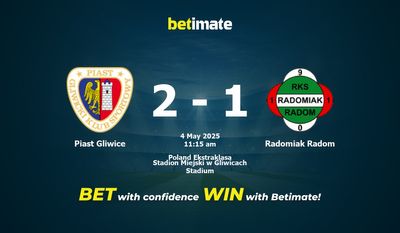 Piast Gliwice vs Radomiak Radom Forudsigelse, odds og væddemål 05/04/2025