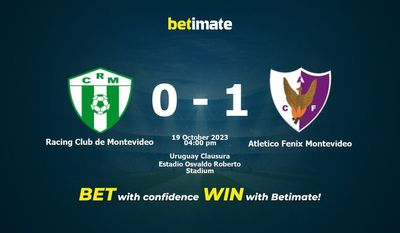 Racing Club de Montevideo vs Atletico Fenix Montevideo forudsigelse, odds og væddemål 19/10/2023