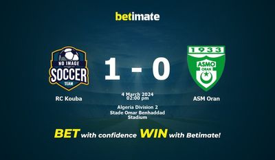RC Kouba vs ASM Oran Forudsigelse, odds og væddemål 03/04/2024