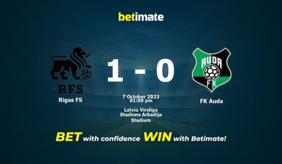 Rigas FS vs FK Auda Forudsigelse, odds og væddemål 10/07/2023