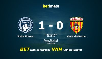 Rodina Moscow vs Alania Vladikavkaz Forudsigelse, odds og væddemålstips 16/03/2025