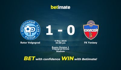 Rotor Volgograd vs FK Yenisey Forudsigelse, odds og spiltips 05/04/2025