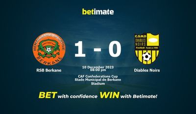 RSB Berkane vs Diables Noirs forudsigelse, odds og væddemål 12/10/2023