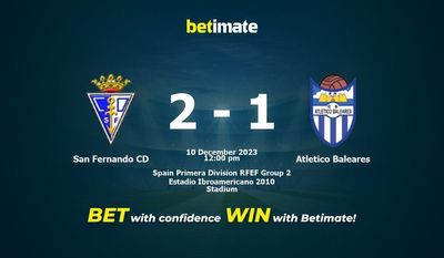 San Fernando CD vs Atletico Baleares Forudsigelse, odds og væddemål 12/10/2023