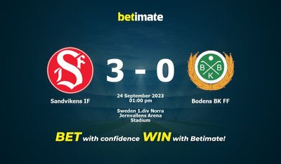 Sandvikens IF vs Bodens BK FF Forudsigelser, odds og væddemål 24/09/2023