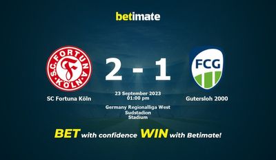 SC Fortuna Köln vs Gutersloh 2000 Forudsigelse, odds og væddemål 23/09/2023