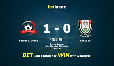 Shabab Al Ordon vs Sahab SC forudsigelse, odds og væddemål 03/01/2024