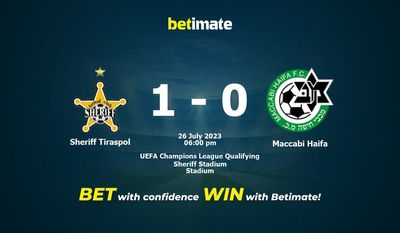 Sheriff Tiraspol vs Maccabi Haifa forudsigelse, odds og væddemål 26/07/2023