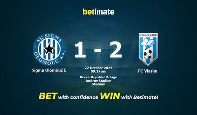 Sigma Olomouc B vs FC Vlasim Forudsigelse, odds og væddemål 22/10/2023