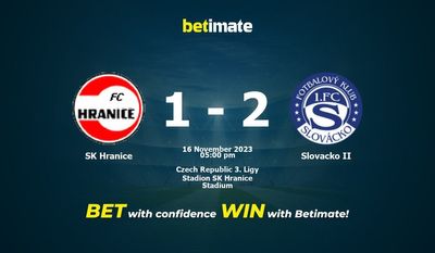 SK Hranice vs Slovacko II Forudsigelse, odds og væddemål 16/11/2023