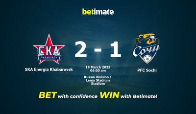 SKA Energia Khabarovsk vs PFC Sochi Forudsigelse, odds og væddemål 16/03/2025