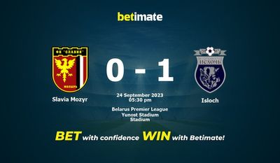 Slavia Mozyr vs Isloch Forudsigelse, odds og væddemål 24/09/2023