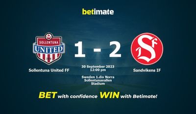 Sollentuna United FF vs Sandvikens IF Forudsigelser, odds og væddemål 30/09/2023