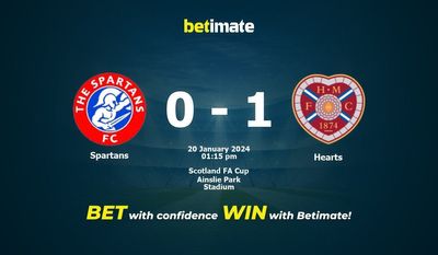 Spartans vs Hearts Forudsigelse, odds og væddemål 20/01/2024