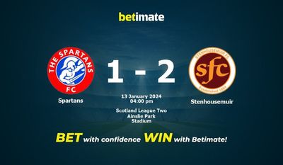 Spartans vs Stenhousemuir Forudsigelse, odds og væddemålstips 13/01/2024