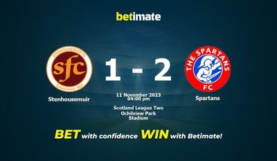 Stenhousemuir vs Spartans Forudsigelse, odds og væddemål 11/11/2023