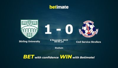 Stirling University vs Civil Service Strollers Forudsigelse, odds og væddemål 11/08/2023