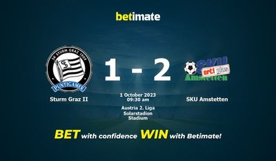 Sturm Graz II vs SKU Amstetten Forudsigelse, odds og væddemål 10/01/2023