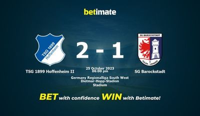 TSG 1899 Hoffenheim II vs SG Barockstadt Forudsigelse, odds og væddemål 25/10/2023