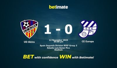 UD Alzira vs CE Europa forudsigelse, odds og væddemål 11/12/2023