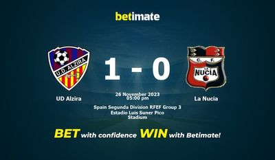 UD Alzira vs La Nucia Forudsigelse, odds og væddemål 26/11/2023