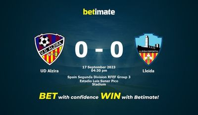 UD Alzira vs Lleida Forudsigelse, odds og væddemål 17/09/2023